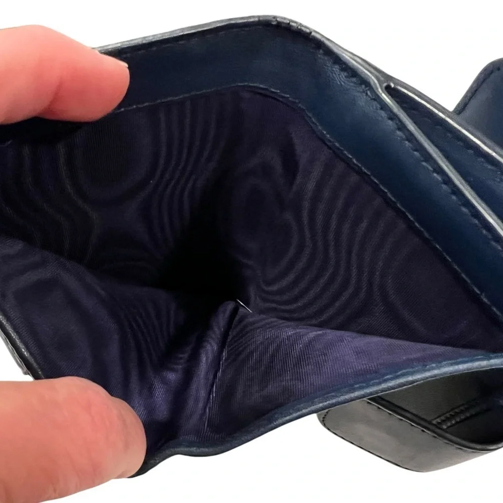 PRADA | Diagramme Leather Wallet | Navy Blue